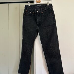 Distressed Black Jeans